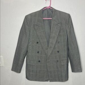 Classic Gray Double-Breasted Men's Blazer by woolworths 38R
